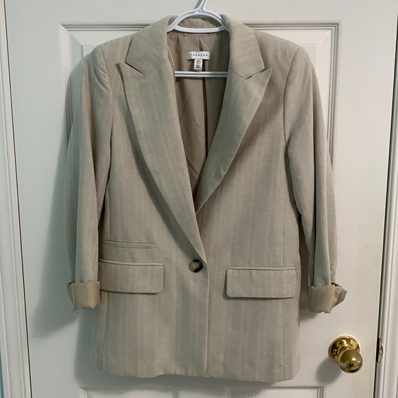 *SOLD* TOPSHOP Beige Blazer - Picture 1 of 4